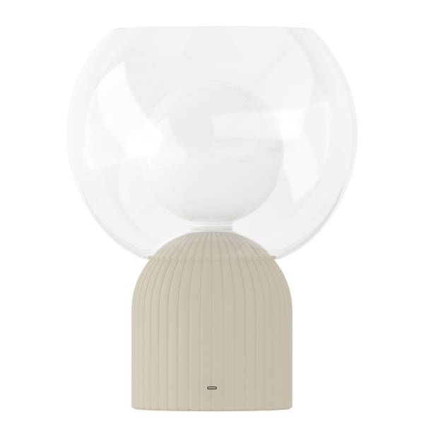 Lampe de table rechargeable VISOR Verre / Fer - Beige