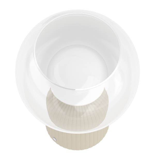 Lampe de table rechargeable VISOR Verre / Fer - Beige