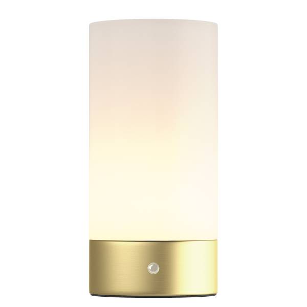 Lampada ricaricabile RICKSON Vetro opale / Ferro - Bianco / Ottone