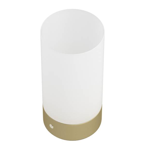 Lampada ricaricabile RICKSON Vetro opale / Ferro - Bianco / Ottone