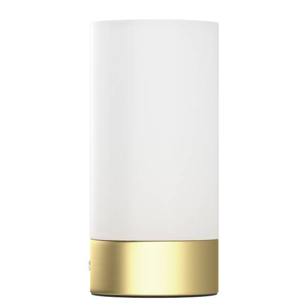 Lampada ricaricabile RICKSON Vetro opale / Ferro - Bianco / Ottone