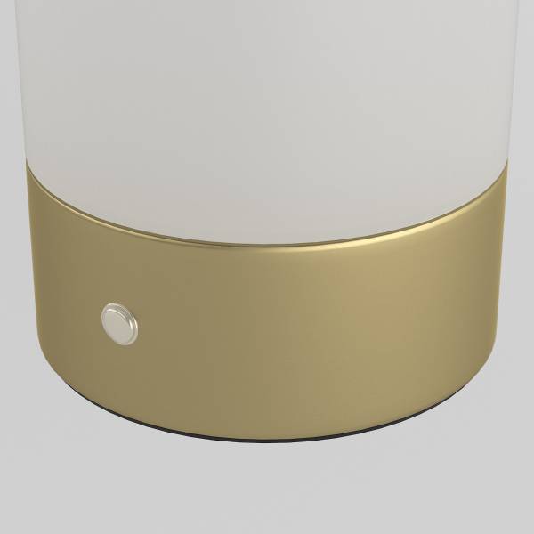 Lampada ricaricabile RICKSON Vetro opale / Ferro - Bianco / Ottone