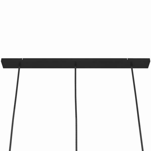 Pendelleuchte MOME 3-flammig Rauchglas / Eisen