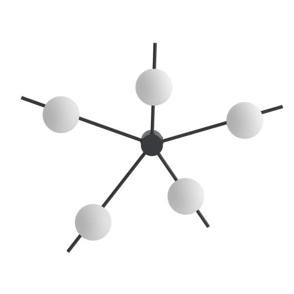 Deckenleuchte REI Eisen - 5-flammig - Schwarz