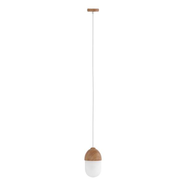 Hanglamp MENTY type A opaalglas/ijzer - 1-lichts