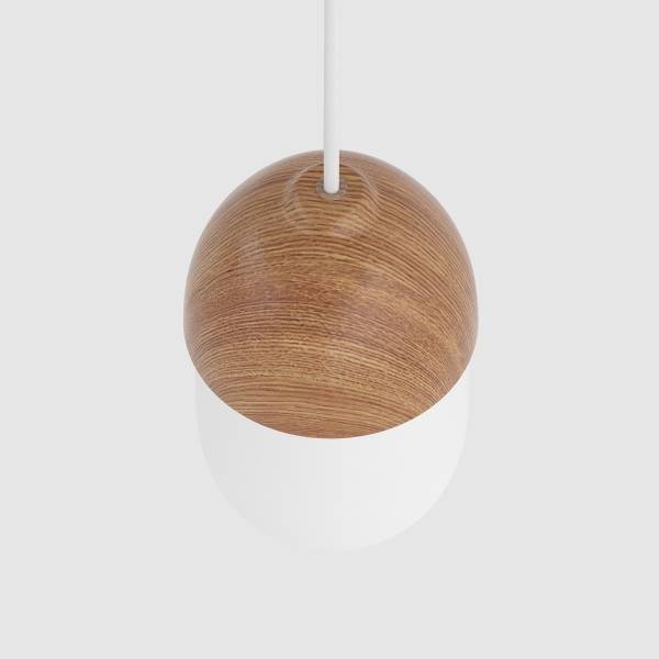 Hanglamp MENTY type A opaalglas/ijzer - 1-lichts
