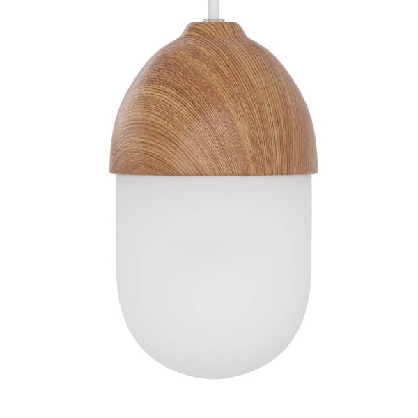 Hanglamp MENTY type A opaalglas/ijzer - 1-lichts