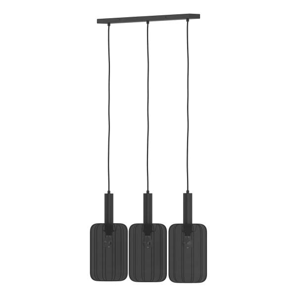 Pendelleuchte ONI Nylon / Eisen - 3-flammig - Schwarz