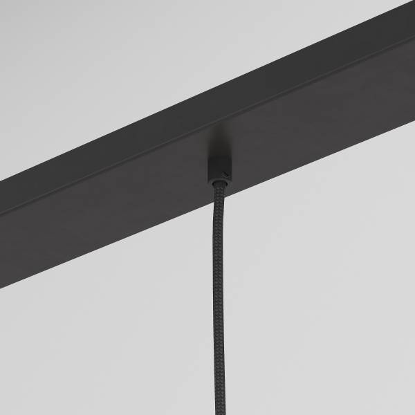 Pendelleuchte ONI Nylon / Eisen - 3-flammig - Schwarz