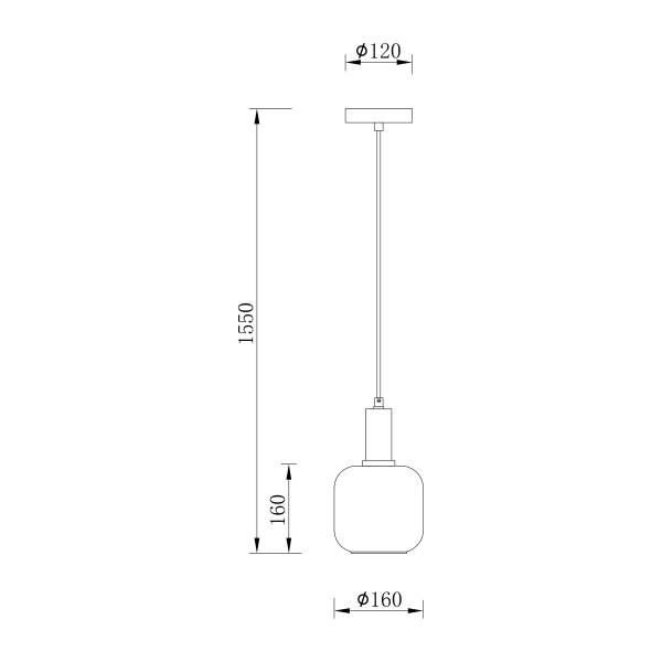 Lampada a sospensione 1 punto luce MOME Vetro fumé / Ferro - Ottone