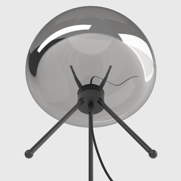 Lampada da tavolo ARA Vetro fumè / Ferro - 1 punto luce