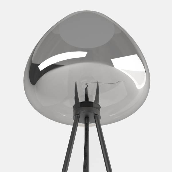 Lampadaire ARA Verre fumé / Fer - 1 ampoule