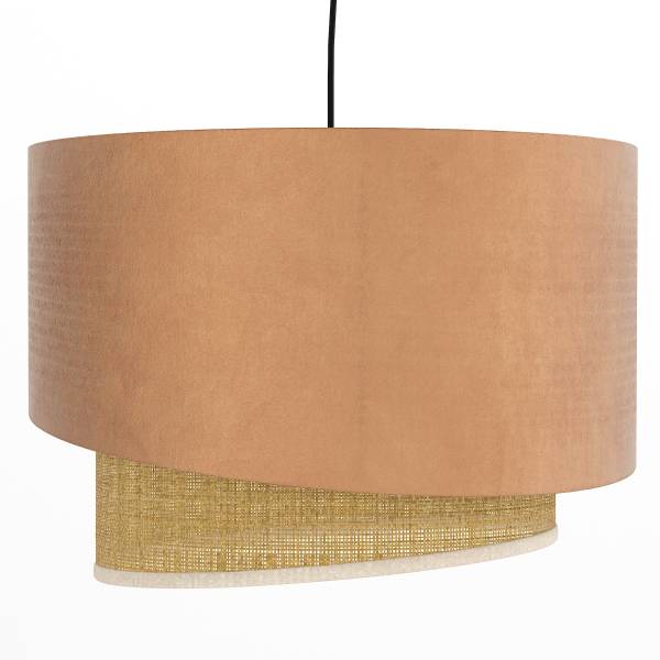 Lampada a sospensione OKO B Tessuto / Rattan - 1 punto luce