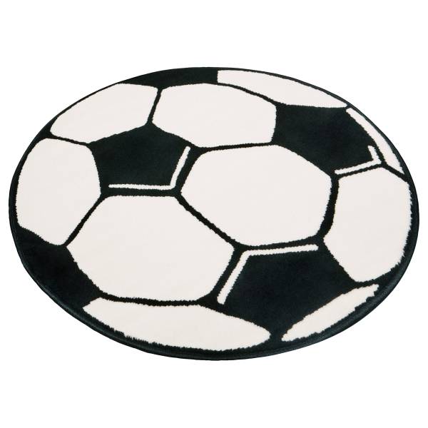 Tappeto per cameretta Calcio Polipropilene / Iuta - bianco / nero