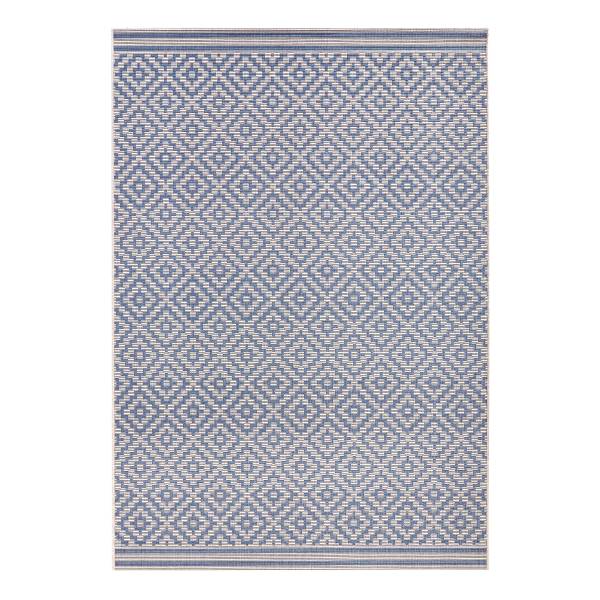 In- & Outdoorteppich Raute Polypropylen - Blau