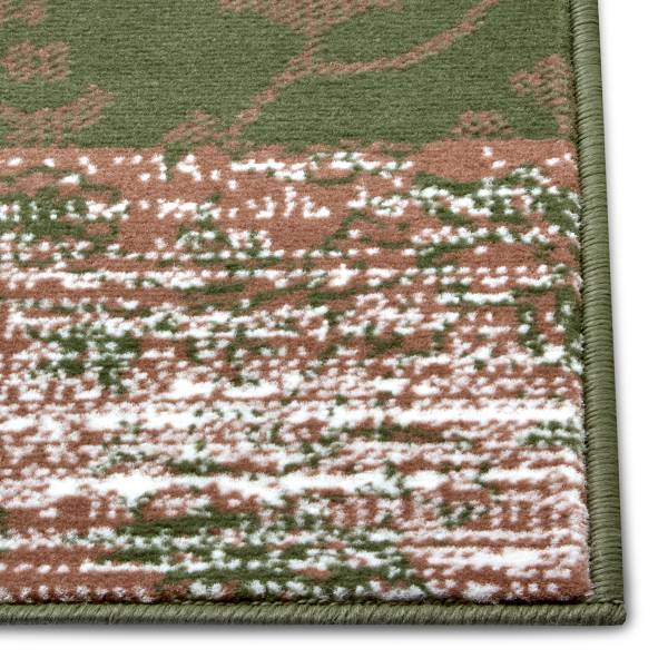 Tapis à poils courts Bloques Polypropylène / Jute - Vert