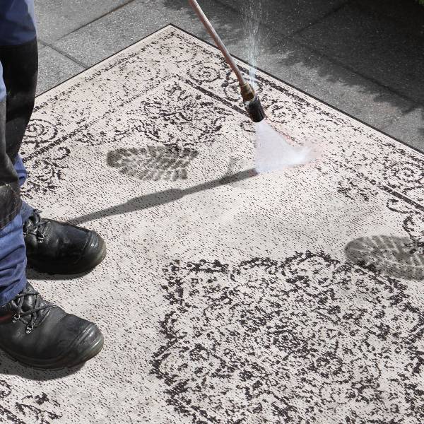 Tapis intérieur & extérieur Cebu Polypropylène - Noir / Crème