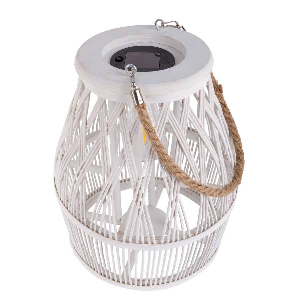 Lampe décorative solaire Korbinian Matière plastique / blanc - 1 ampoule