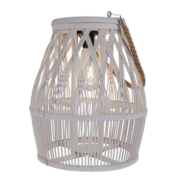 Lampe décorative solaire Korbinian Matière plastique / blanc - 1 ampoule