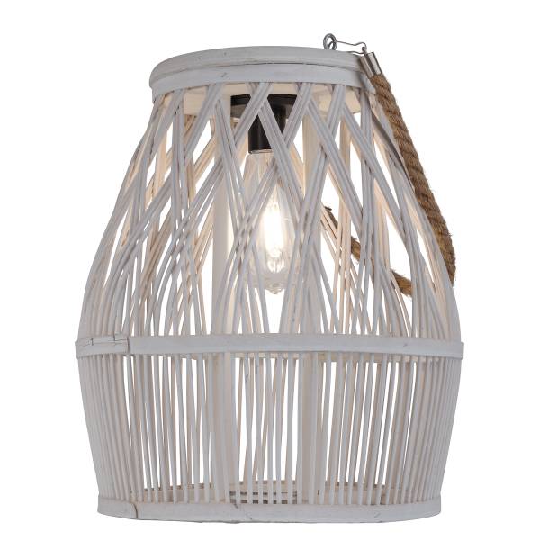 Lampe décorative solaire Korbinian Matière plastique / blanc - 1 ampoule