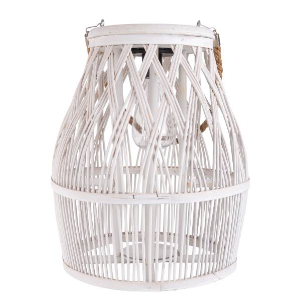 Lampe décorative solaire Korbinian Matière plastique / blanc - 1 ampoule