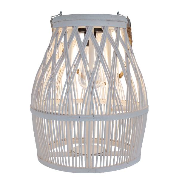 Lampe décorative solaire Korbinian Matière plastique / blanc - 1 ampoule