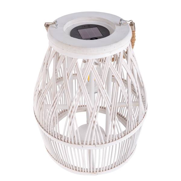 Lampe décorative solaire Korbinian Matière plastique / blanc - 1 ampoule