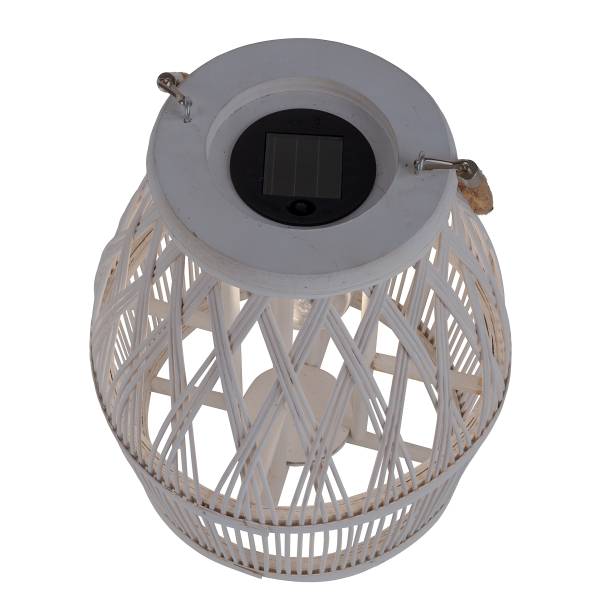 Lampe décorative solaire Korbinian Matière plastique / blanc - 1 ampoule