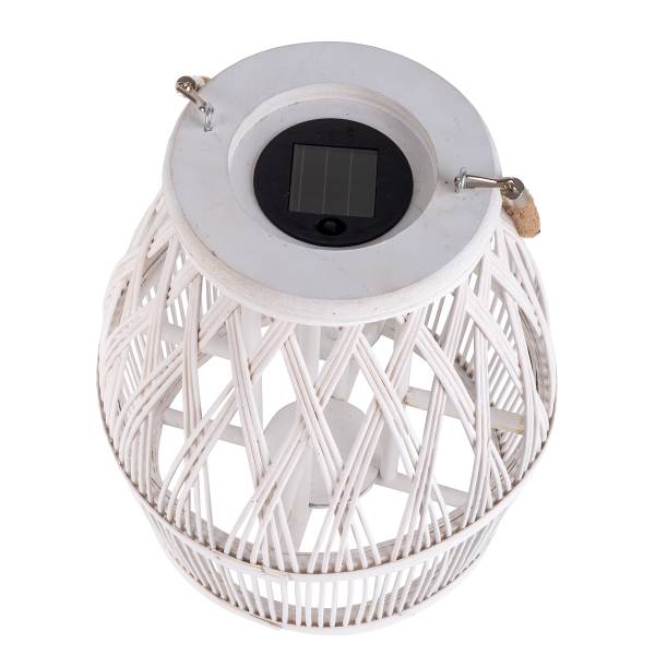 Lampe décorative solaire Korbinian Matière plastique / blanc - 1 ampoule