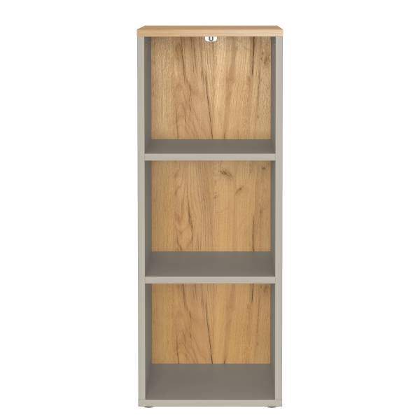 Open archiefkast Deltona steengrijs/Navarra eikenhouten look