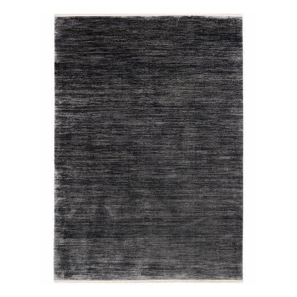 Tappeto a pelo corto Auroras Mono Viscosa / Poliacrilico - Grigio scuro - 67 x 130 cm