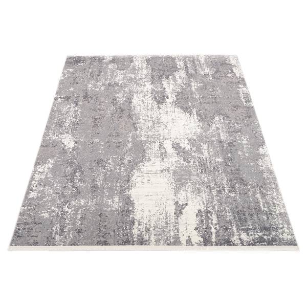 Kurzflorteppich Plumaluxe Two Polypropylen / Polyester - Grau - 120 x 170 cm