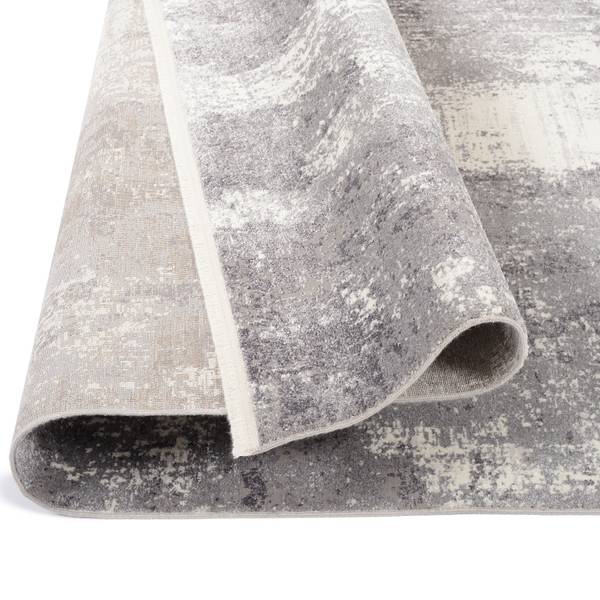 Kurzflorteppich Plumaluxe Two Polypropylen / Polyester - Grau - 120 x 170 cm