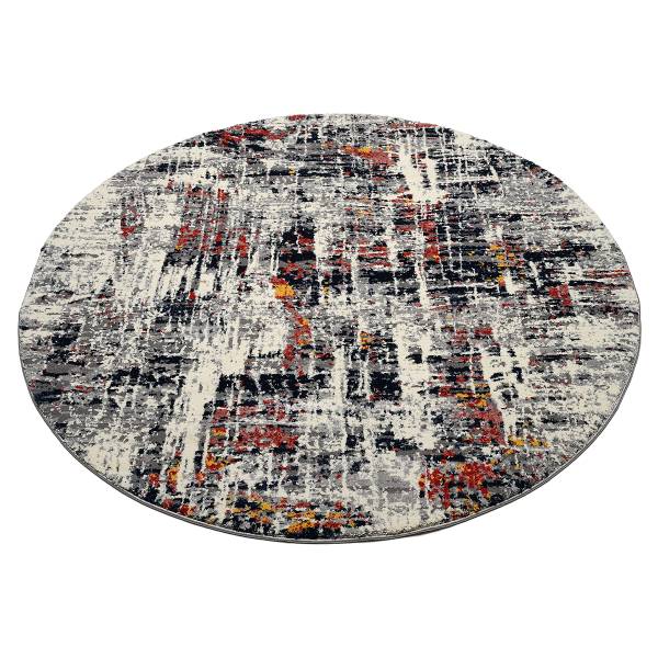 Kurzflorteppich Meteora Sphere rund Polypropylen / Polyester - Mehrfarbig - Durchmesser: 240 cm