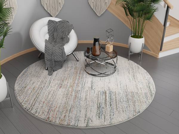 Tappeto Moss Line rotondo Polipropilene - Crema - Diametro: 120 cm