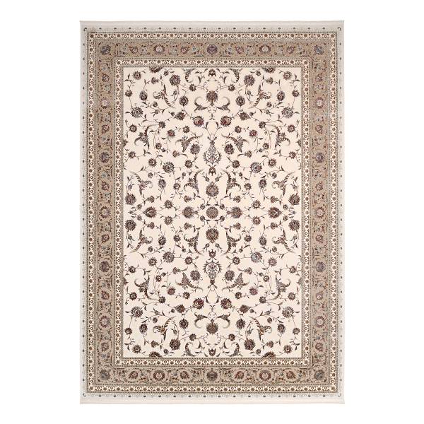Kurzflorteppich Trama Isfahan Polyacryl / Modal - Beige / Creme - 120 x 180 cm
