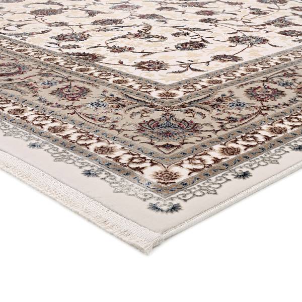 Kurzflorteppich Trama Isfahan Polyacryl / Modal - Beige / Creme - 120 x 180 cm