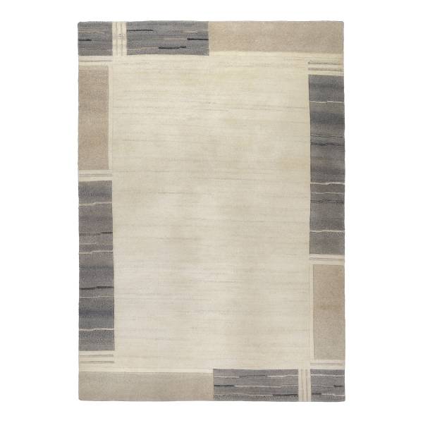 Tappeto di lana Margentria Knottura Lana / viscosa - Grigio - 140 x 200 cm
