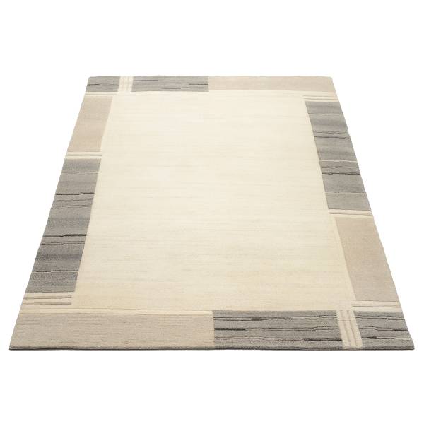Tappeto di lana Margentria Knottura Lana / viscosa - Grigio - 140 x 200 cm