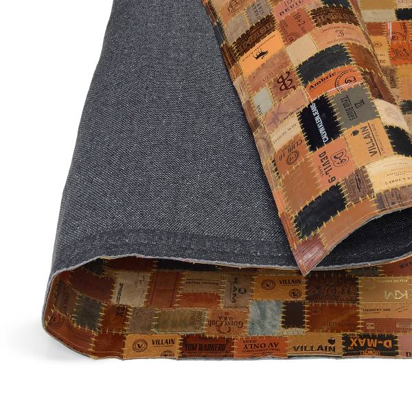 Tappeto a pelo lungo Patchland Pants A Vera pelle / Similpelle - Multicolore - 120 x 180 cm