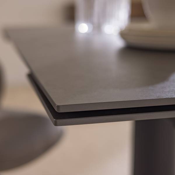 Tavolo da pranzo estraibile REHAV Ceramica / Ferro - grigio / Nero