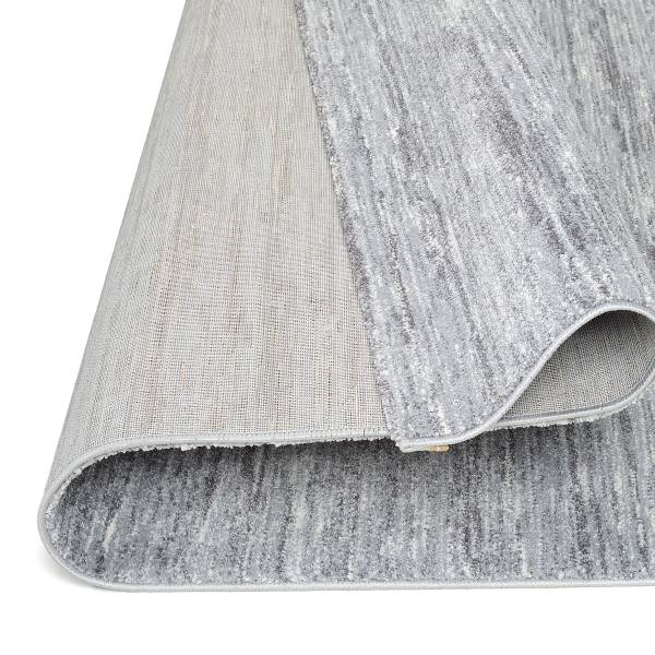 Laagpolig vloerkleed Casella Mono polyester - grijs - 240 x 340 cm