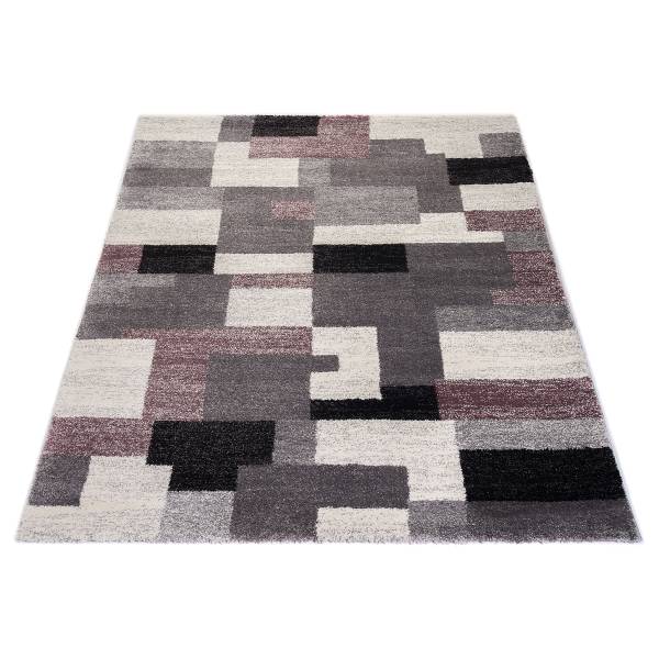 Tappeto a pelo corto Lively Orbit Polipropilene - Grigio viola - 120 x 170 cm