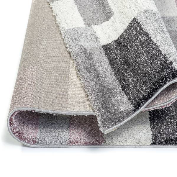 Tappeto a pelo corto Lively Orbit Polipropilene - Grigio viola - 120 x 170 cm
