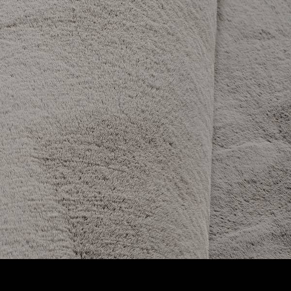 Fellteppich Lavabile Extra rund Polyester - Dunkelgrau - Durchmesser: 120 cm