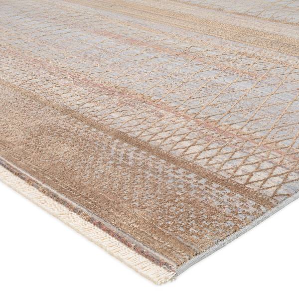 Tappeto a pelo corto Vistaverdentum Poliestere / Viscosa - HellMarrone - 65 x 130 cm