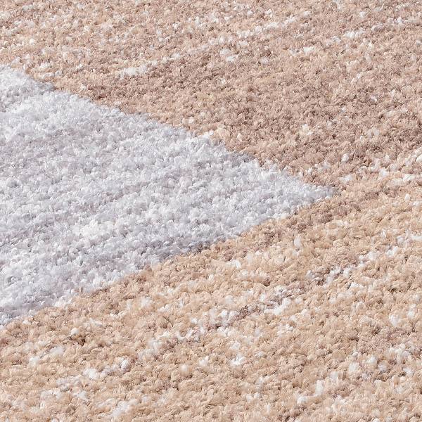 Tappeto a pelo corto Casella Quadro Poliestere - Marrone / Blu - 140 x 200 cm