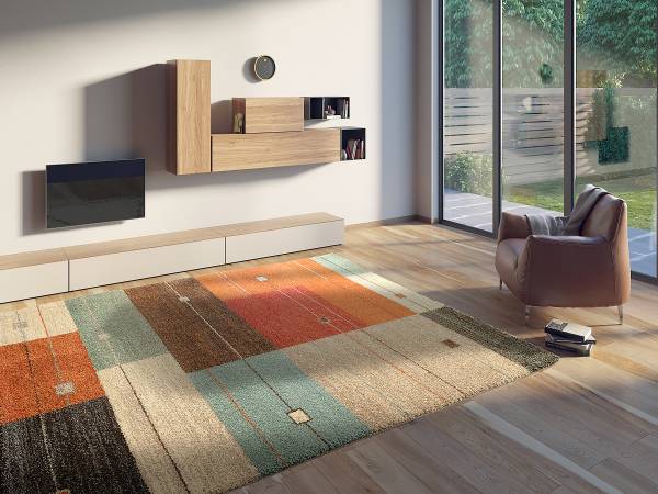 Kurzflorteppich Modularus Melody Polypropylen - Multicolor - 240 x 340 cm