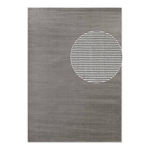 Tappeto a pelo corto Dolomite Polipropilene / Poliestere - Color crema / Color antracite - 200 x 280 cm