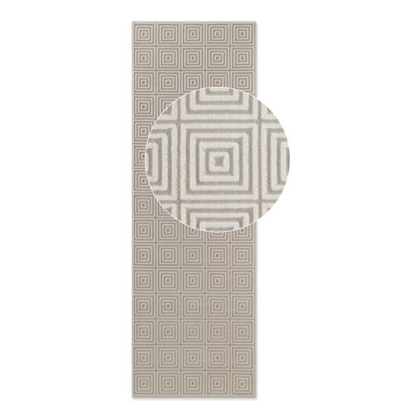 Loper Tourmaline polypropeen/polyester - wit/crèmekleurig